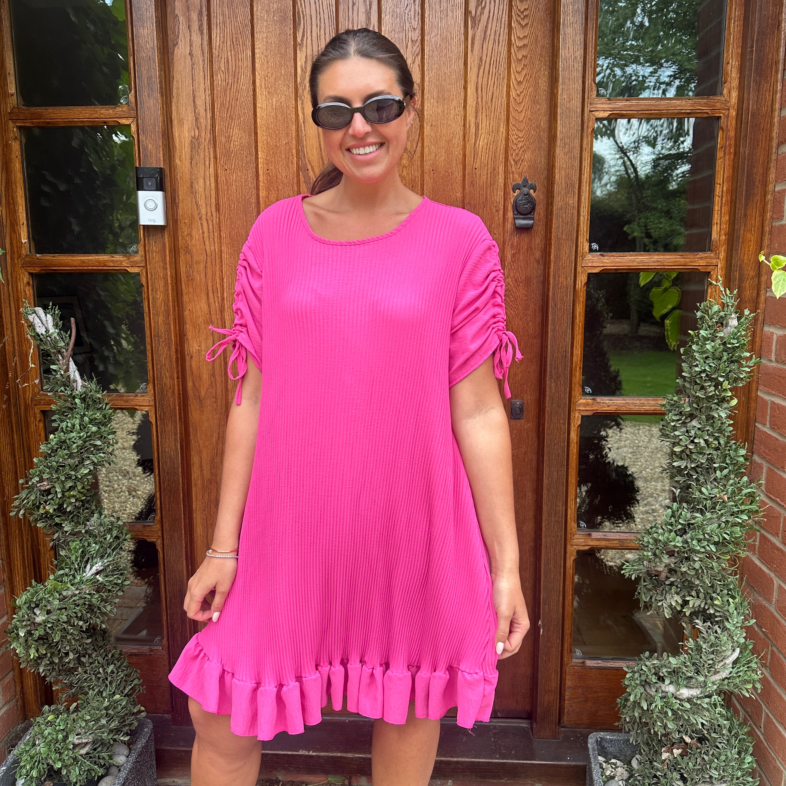 Payton Pleated Dress Blush Boutique Essex