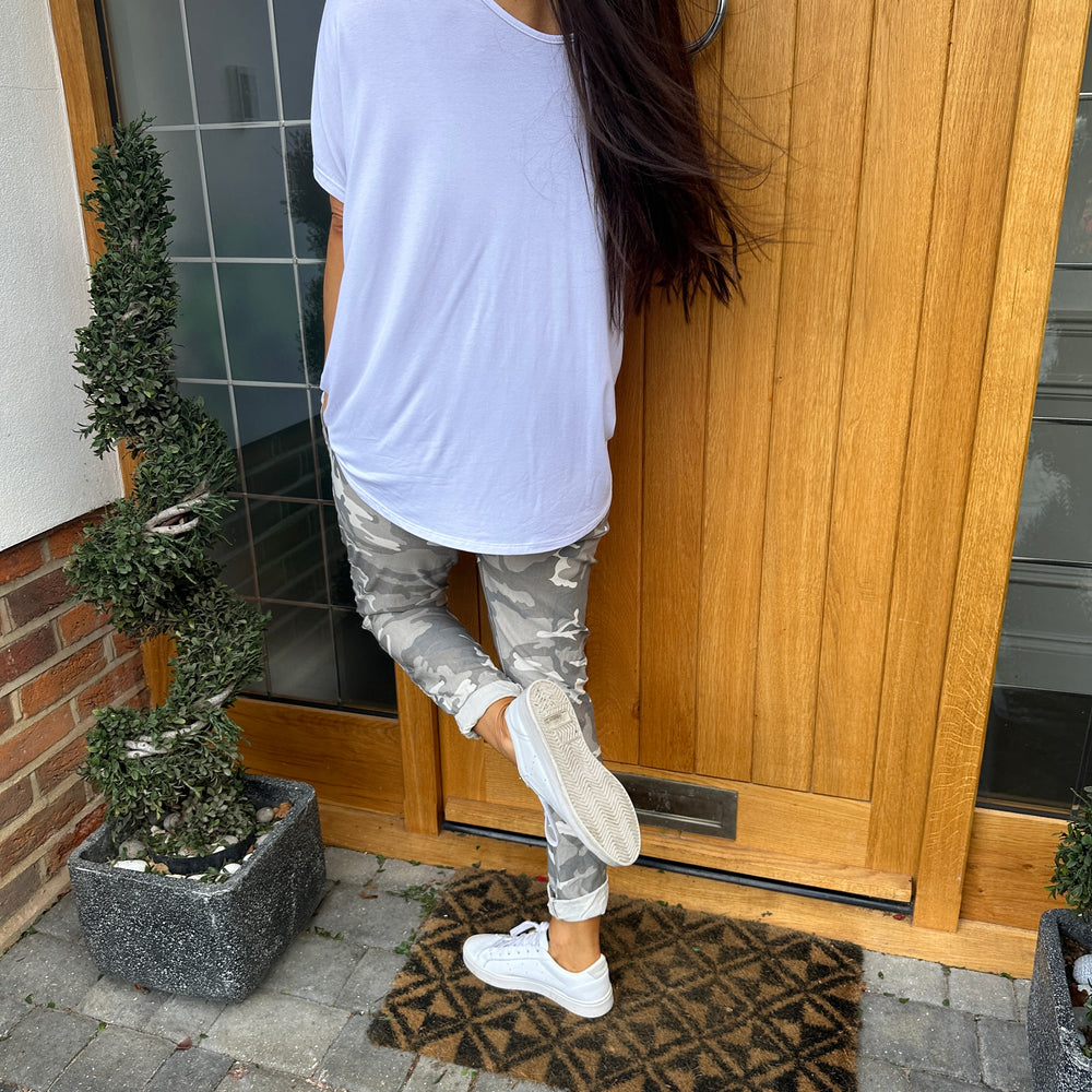 Carli Camo Magic Trousers - Blush Boutique Essex