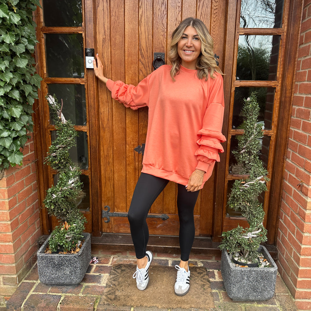 Juni Ruffle Sweatshirt - Blush Boutique Essex