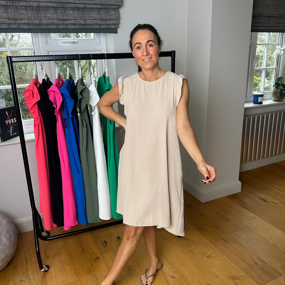 Bertie Button Dress - Blush Boutique Essex