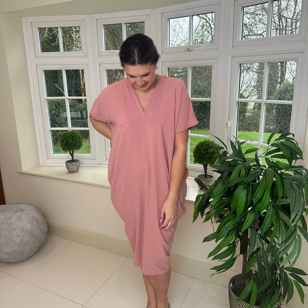 Faith V Neck Dress - Blush Boutique Essex