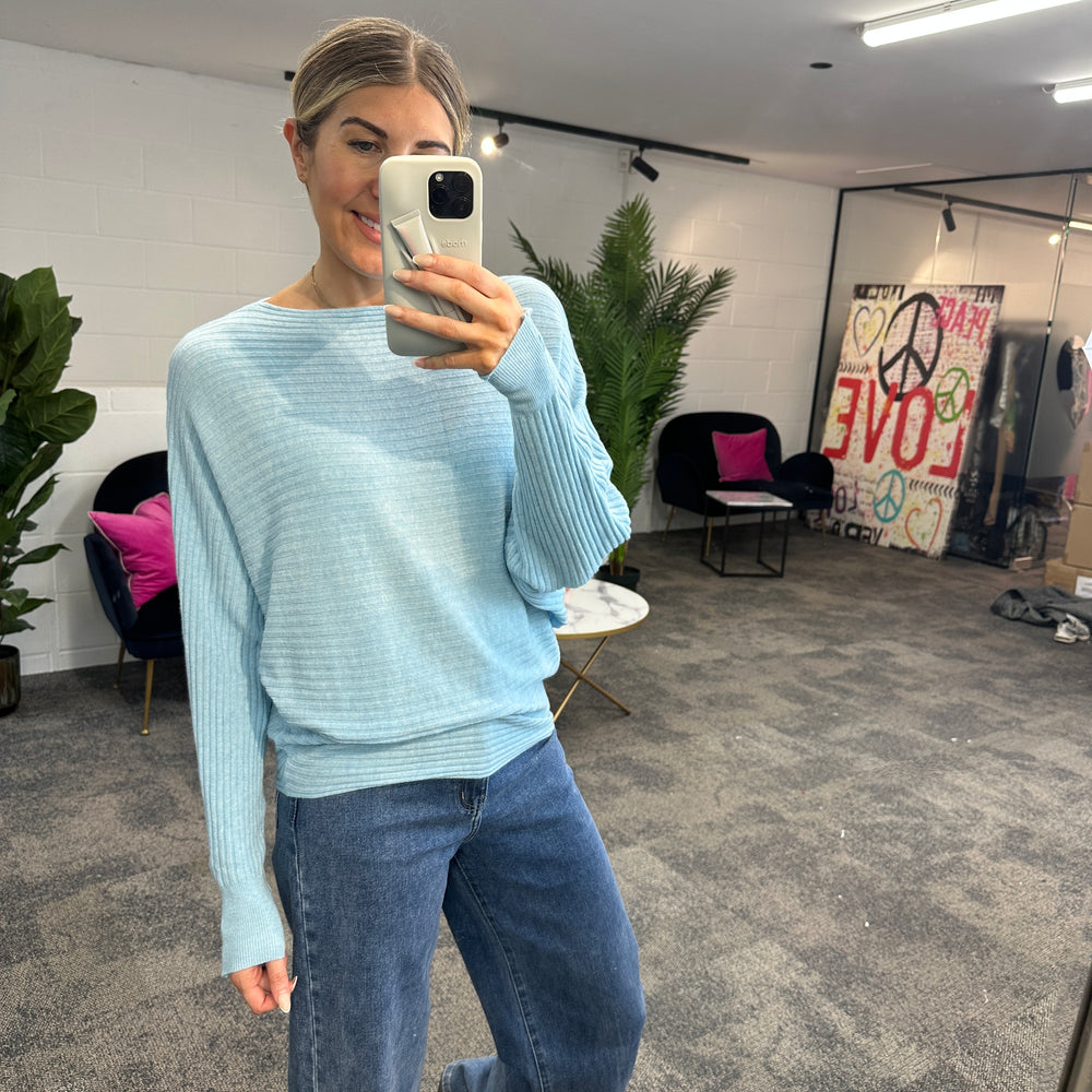 Sammie Ribbed Jumper - Blush Boutique Essex