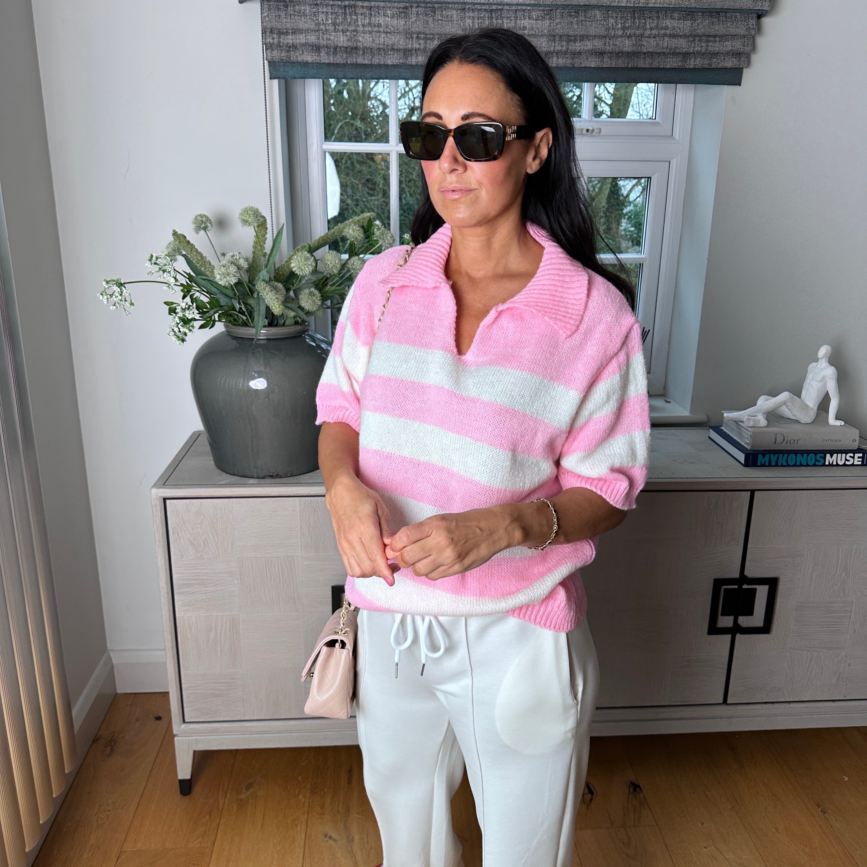 Agnes Polo Knit - Blush Boutique Essex