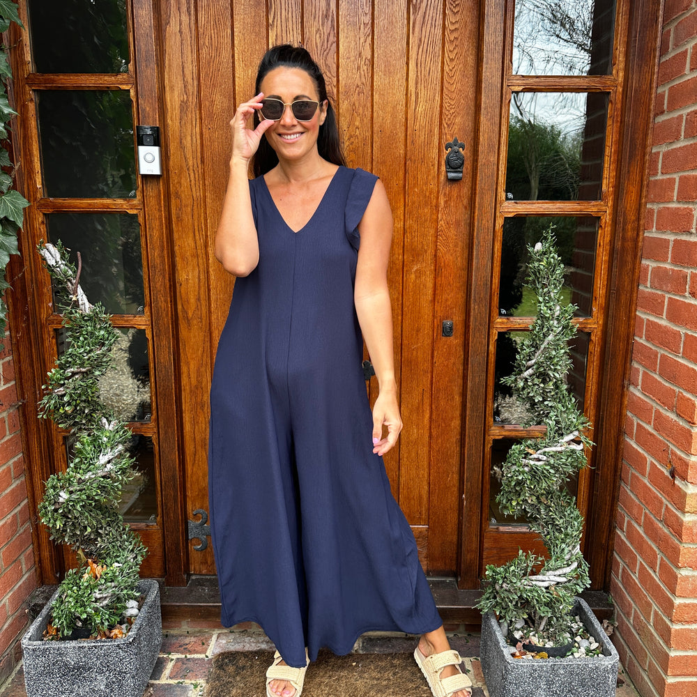 Blair Ruffle Jumpsuit - Blush Boutique Essex