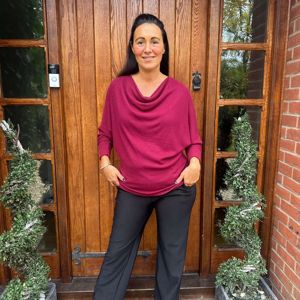 Dahlia Drape Top - Blush Boutique Essex