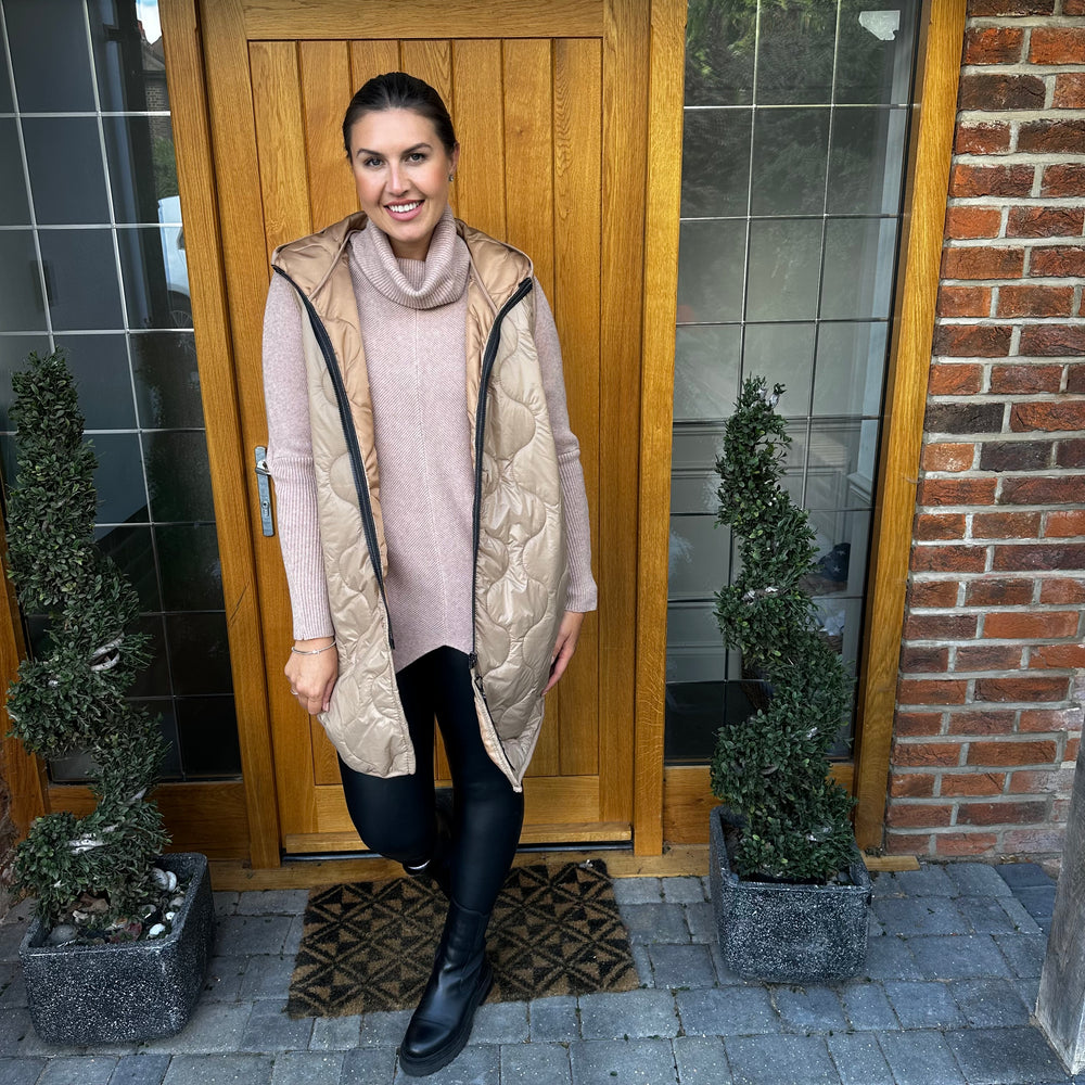 Love Quilted Body Warmer - Blush Boutique Essex