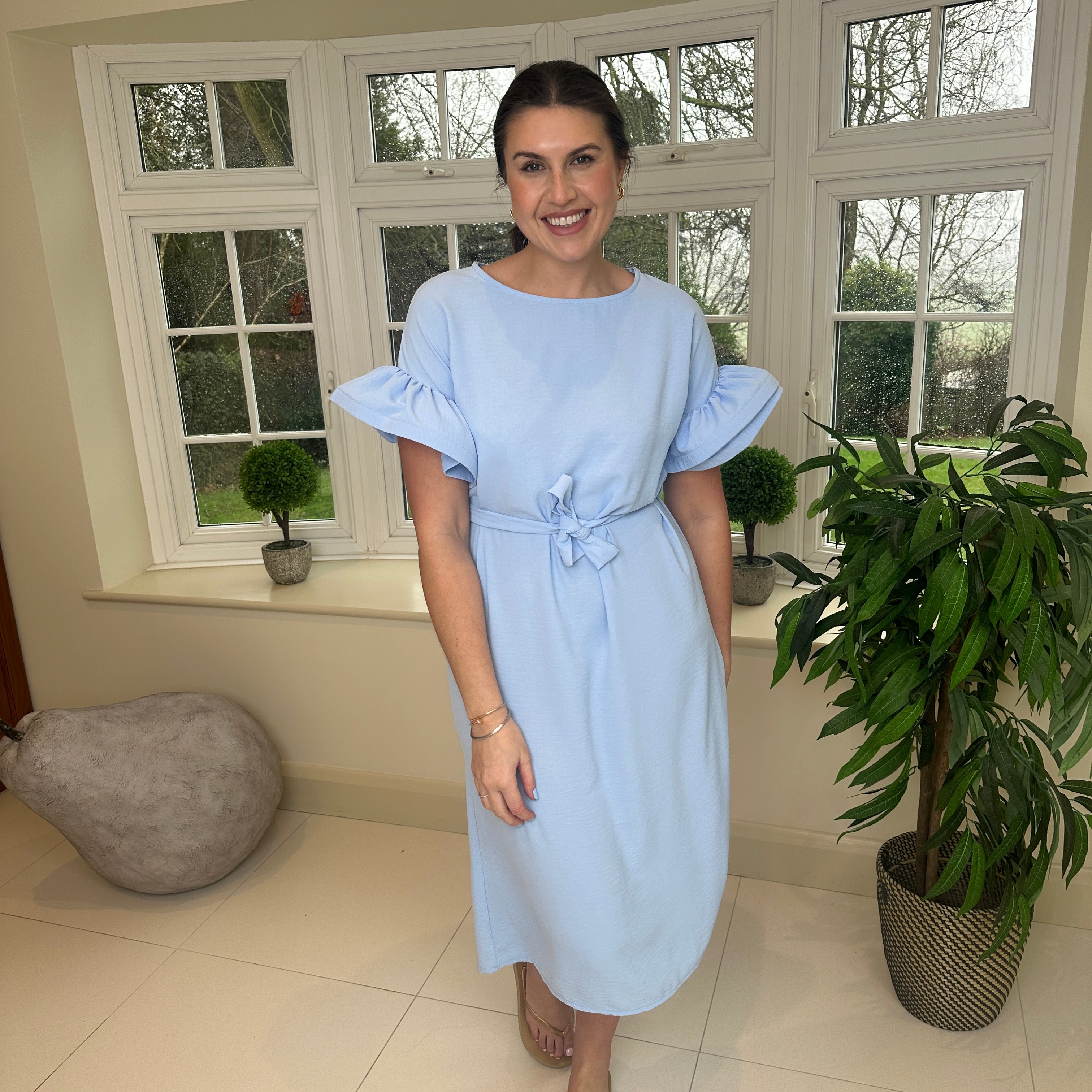 Dahlia Midi Dress Blush Boutique Essex