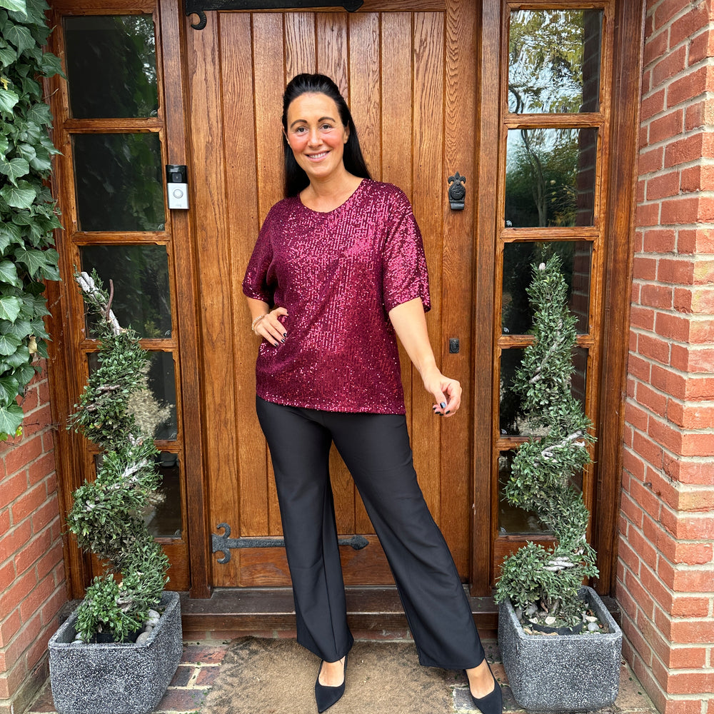 Noel Sequin Top - Blush Boutique Essex