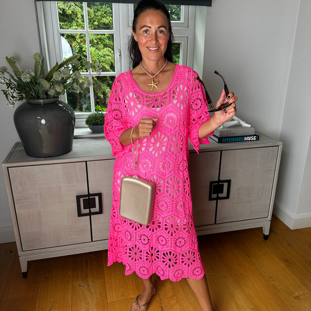 Mykonos Crochet Dress - Blush Boutique Essex