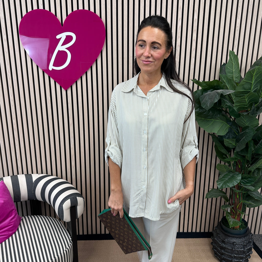 Aidan Pinstripe Shirt - Blush Boutique Essex