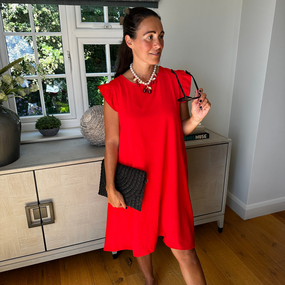 Bertie Button Dress - Blush Boutique Essex