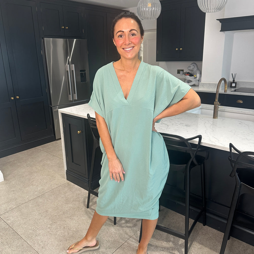 Faith V Neck Dress - Blush Boutique Essex