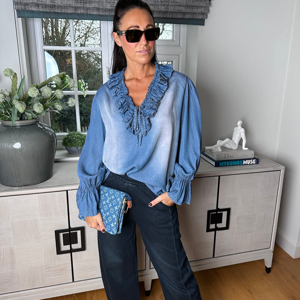 Saffy Denim Shirt - Blush Boutique Essex