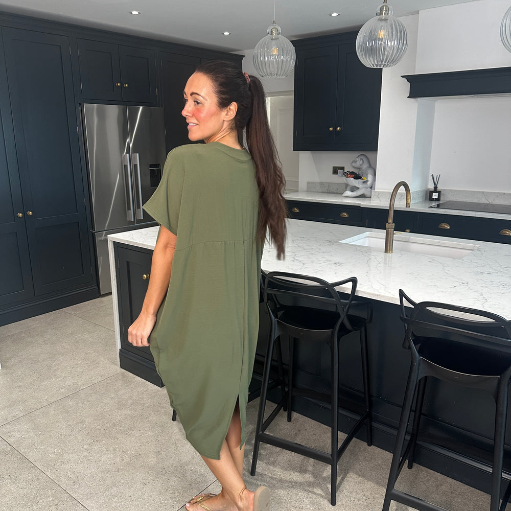 Faith V Neck Dress - Blush Boutique Essex