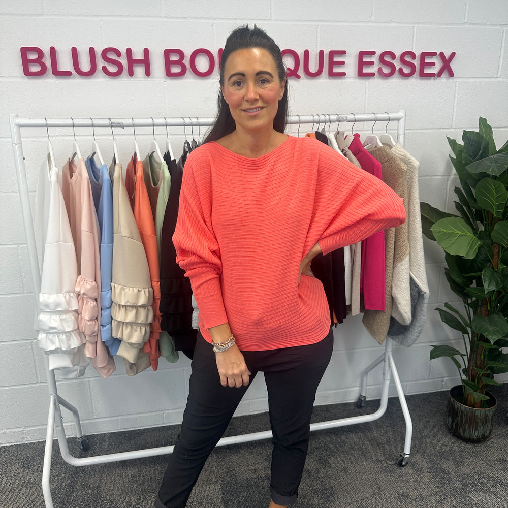 Sammie Ribbed Jumper - Blush Boutique Essex