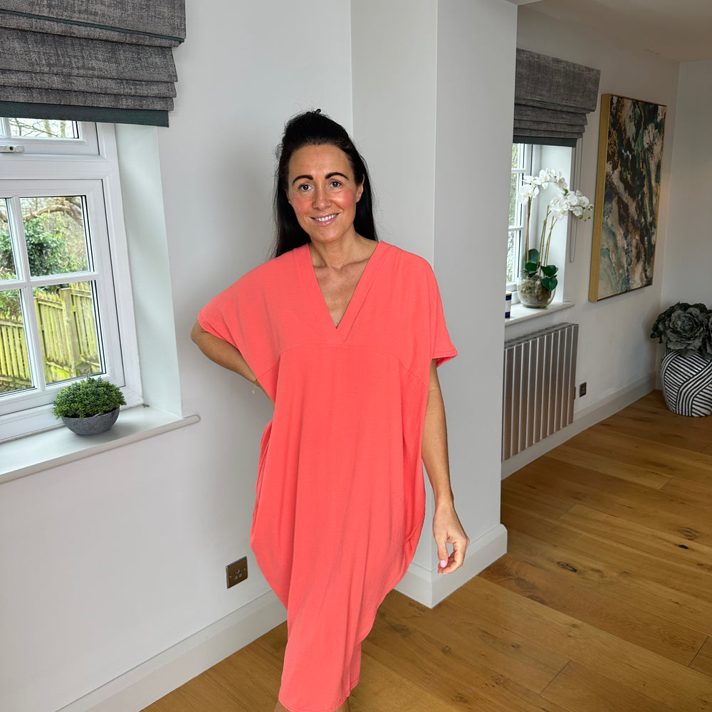 Faith V Neck Dress - Blush Boutique Essex