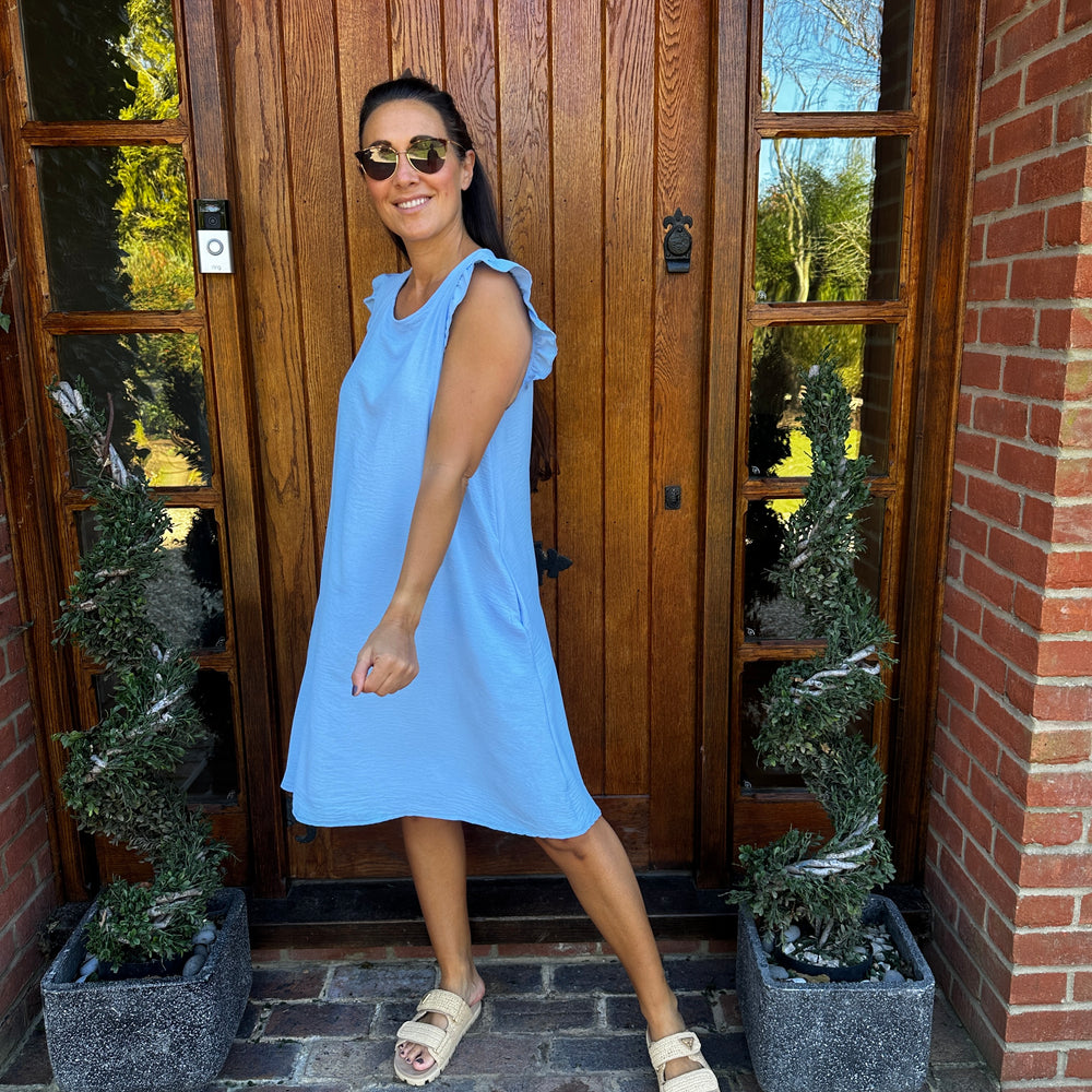 Bertie Button Dress - Blush Boutique Essex