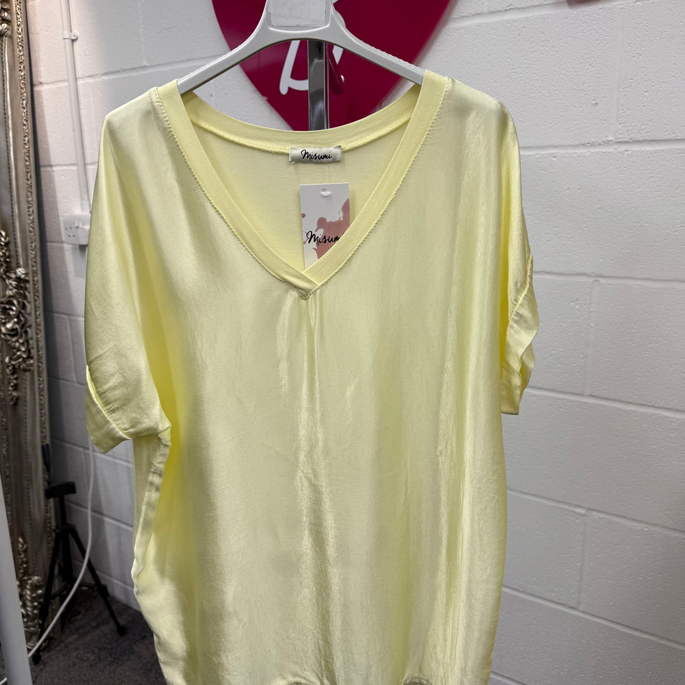 Sybil satin v neck top - Blush Boutique Essex