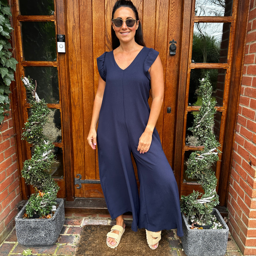 Blair Ruffle Jumpsuit - Blush Boutique Essex