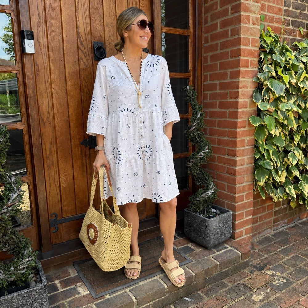 Yara Cotton Cheesecloth Dress