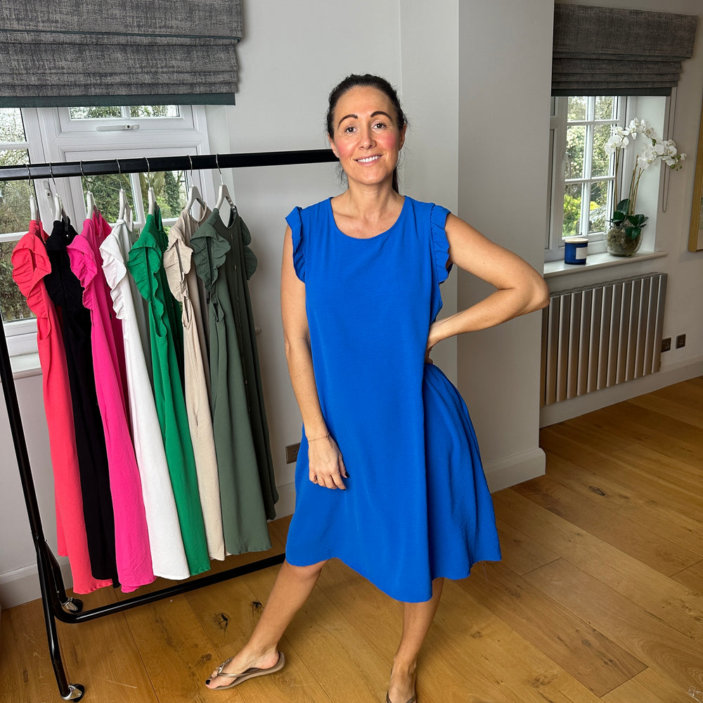 Bertie Button Dress - Blush Boutique Essex