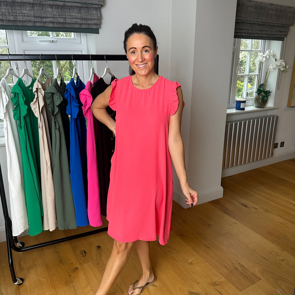 Bertie Button Dress - Blush Boutique Essex