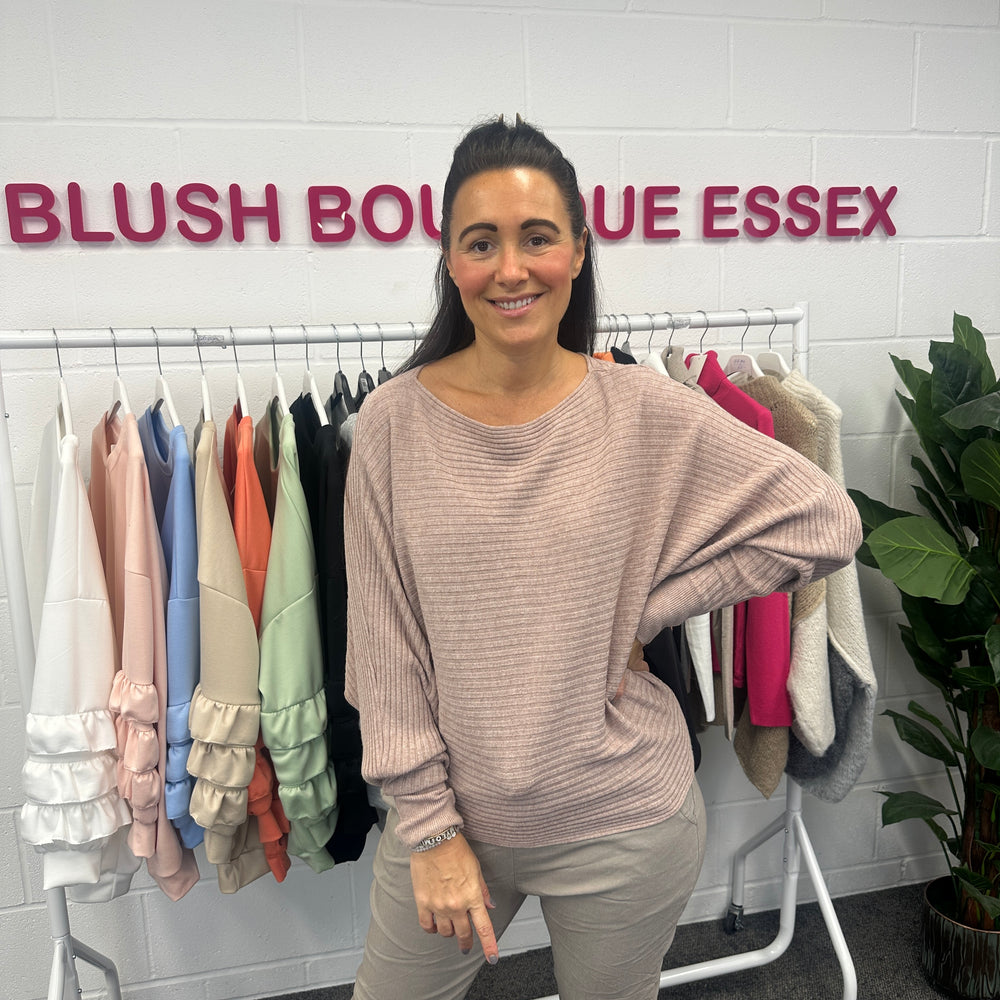 Sammie Ribbed Jumper - Blush Boutique Essex