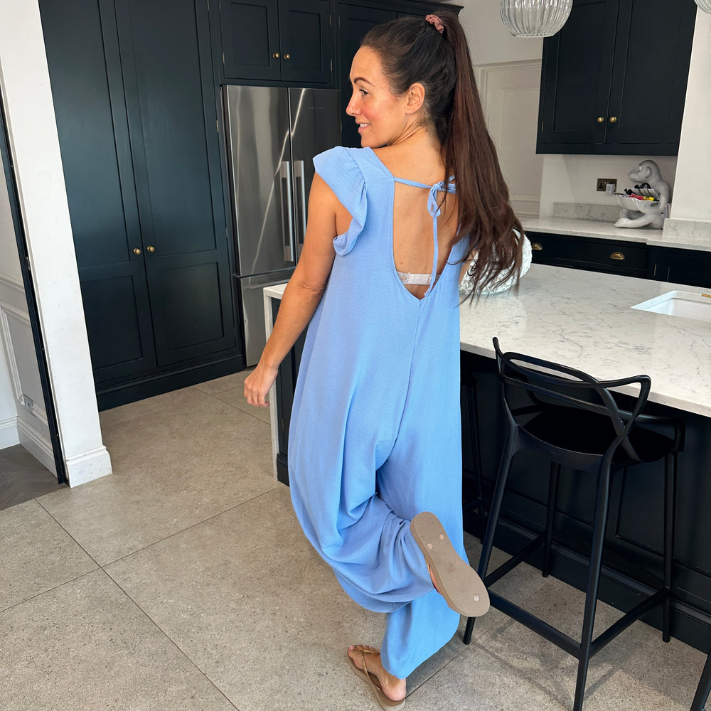 Blair Ruffle Jumpsuit - Blush Boutique Essex