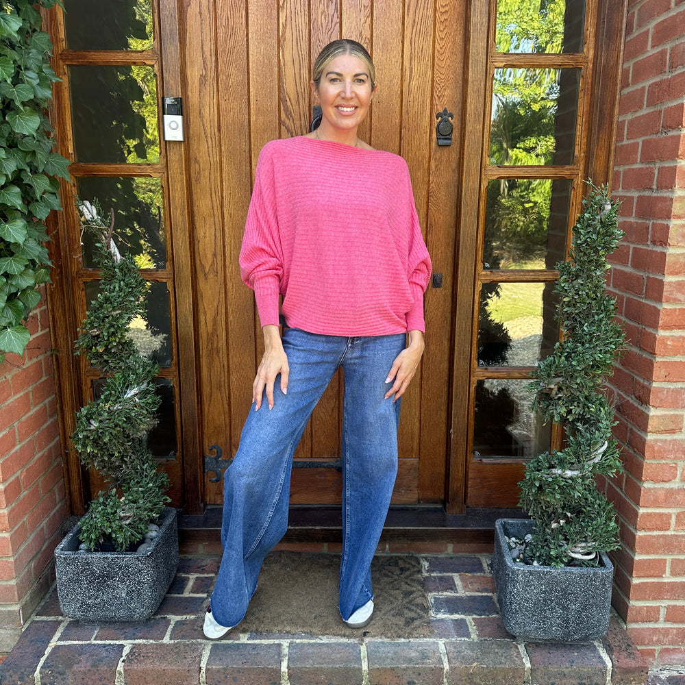 Sammie Ribbed Jumper - Blush Boutique Essex