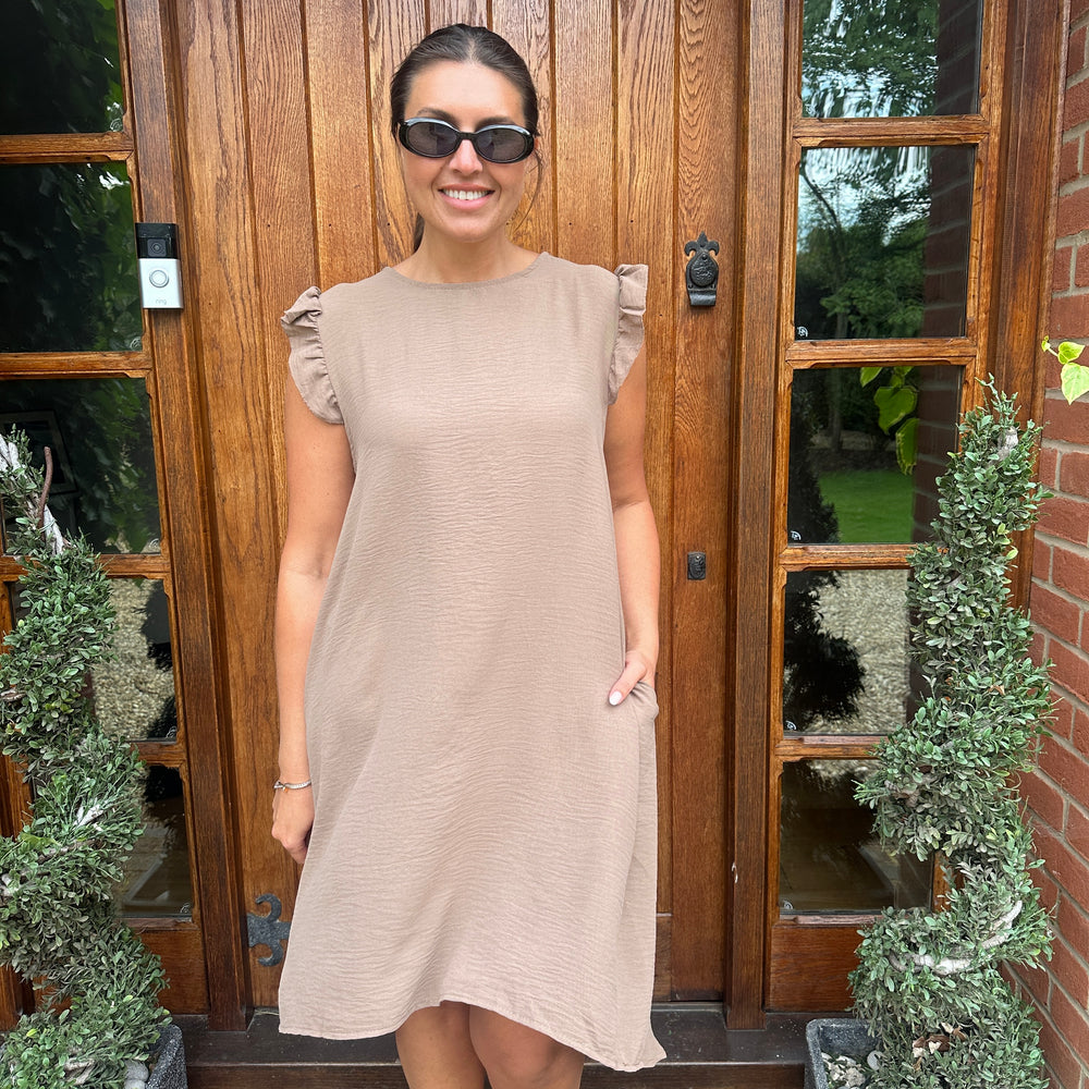 Bertie Button Dress - Blush Boutique Essex