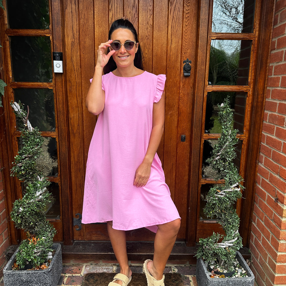 Bertie Button Dress - Blush Boutique Essex