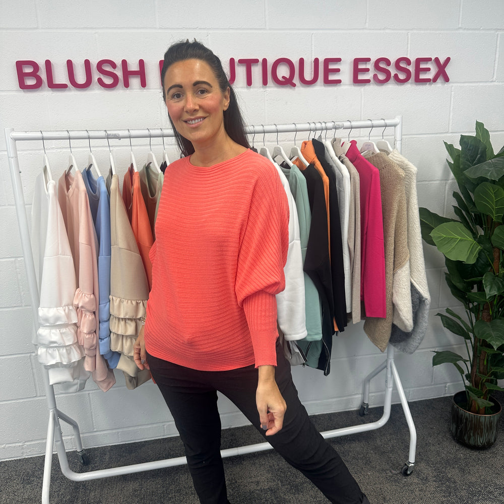 Sammie Ribbed Jumper - Blush Boutique Essex