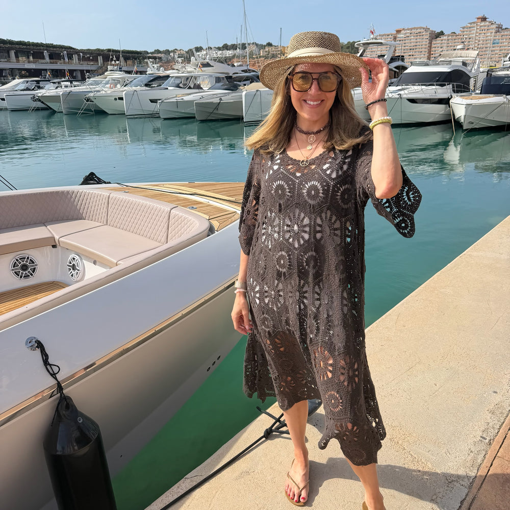 Mykonos Crochet Dress - Blush Boutique Essex