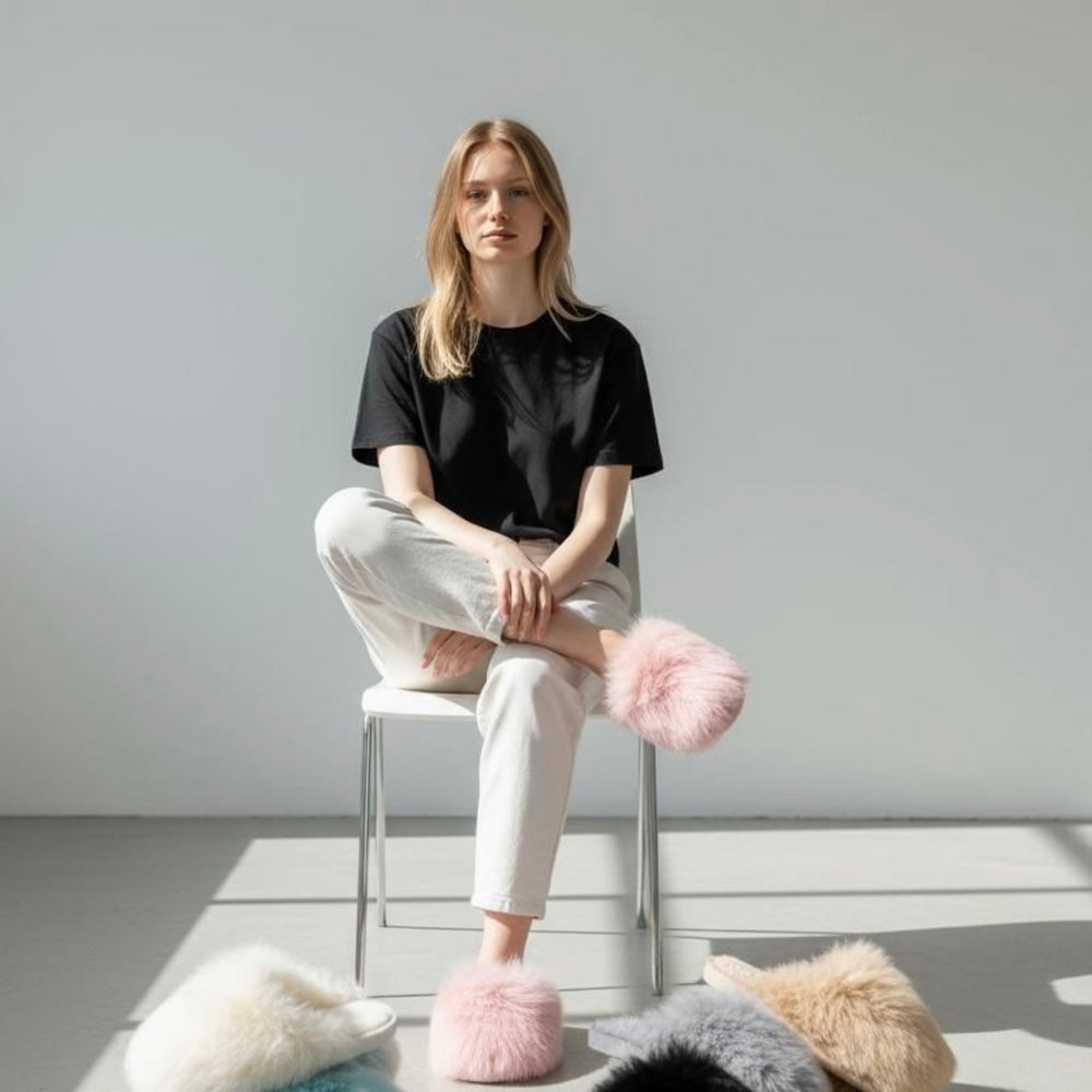 Lola fluffy slippers