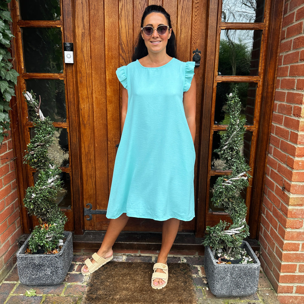 Bertie Button Dress - Blush Boutique Essex