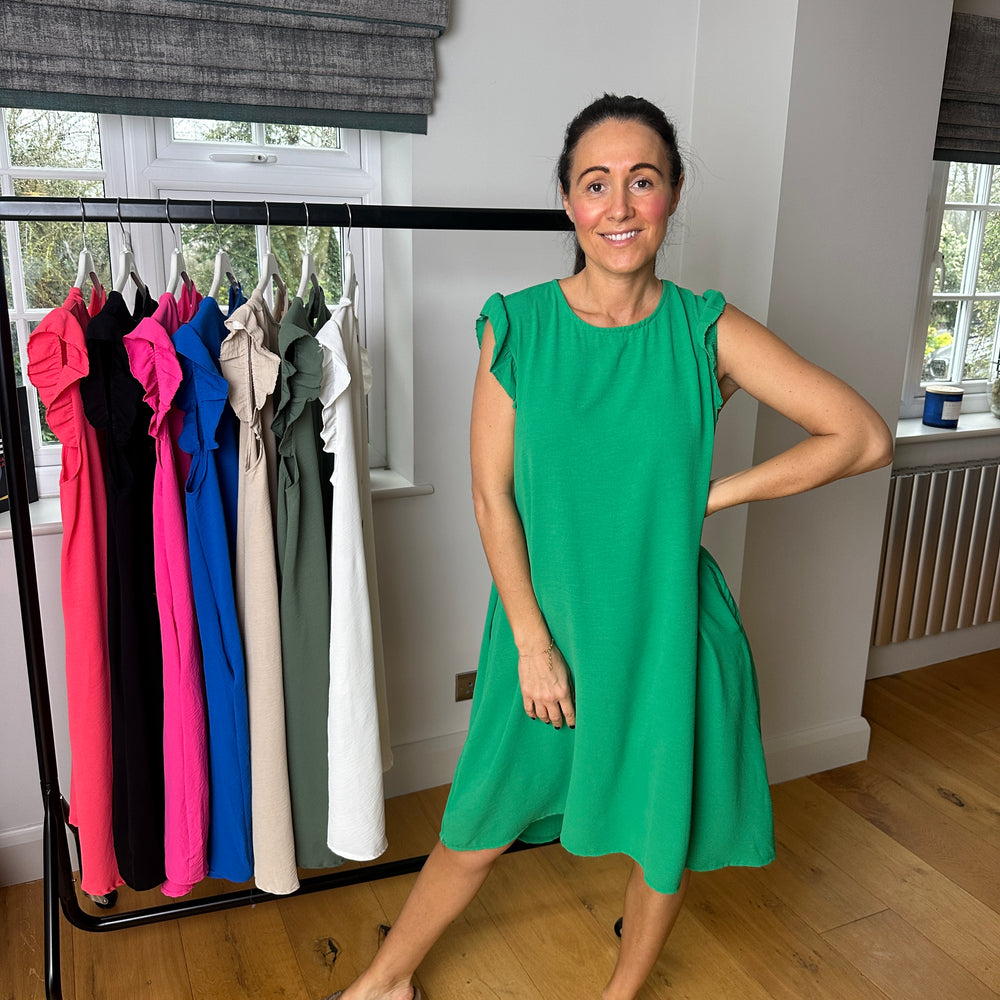 Bertie Button Dress - Blush Boutique Essex
