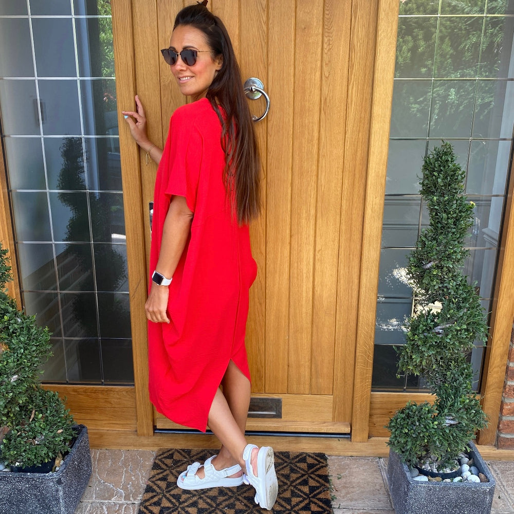 Faith V Neck Dress - Blush Boutique Essex