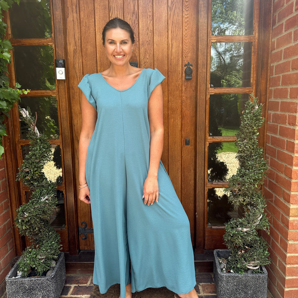 Blair Ruffle Jumpsuit - Blush Boutique Essex