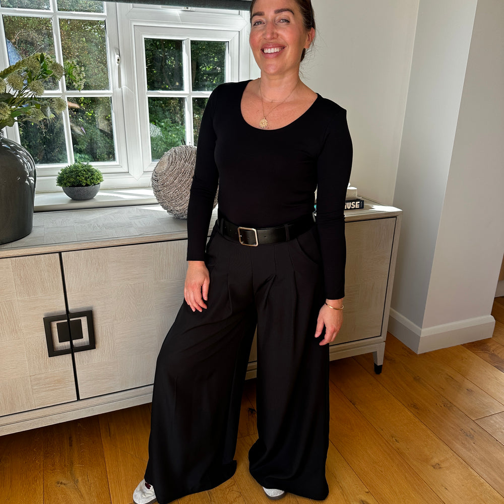 Rita Wide leg Trousers - Blush Boutique Essex