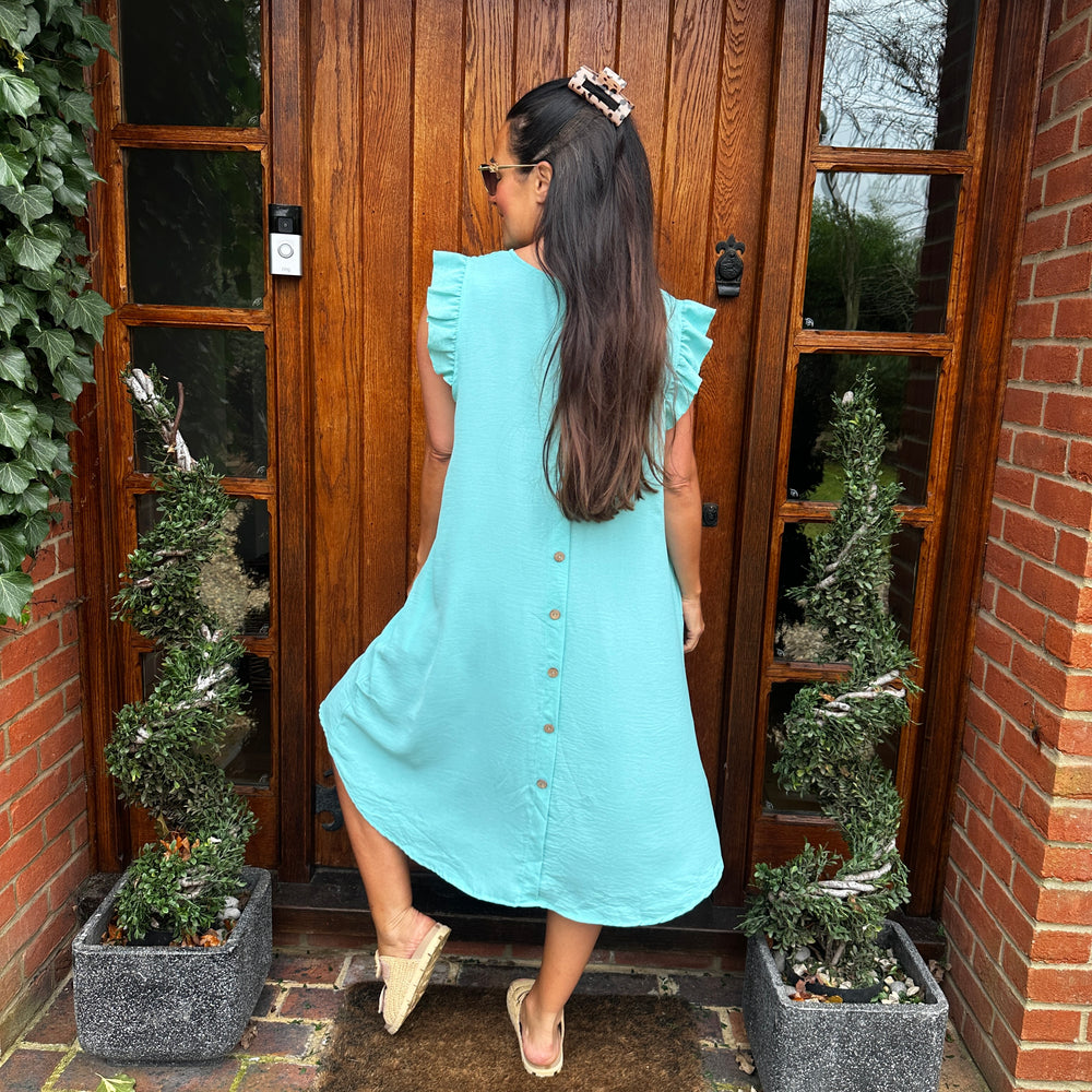 Bertie Button Dress - Blush Boutique Essex