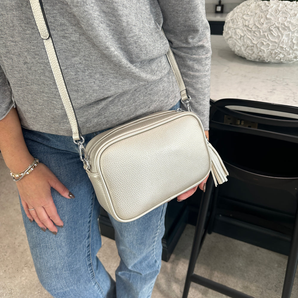 Cross Body Tassel Bag - Blush Boutique Essex
