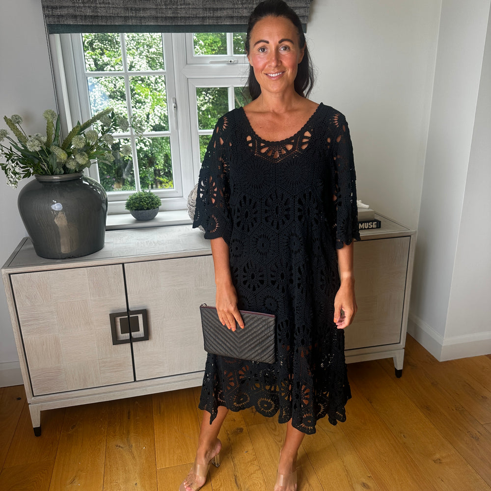 Mykonos Crochet Dress - Blush Boutique Essex
