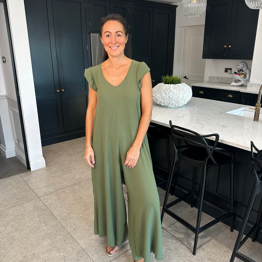 Blair Ruffle Jumpsuit - Blush Boutique Essex