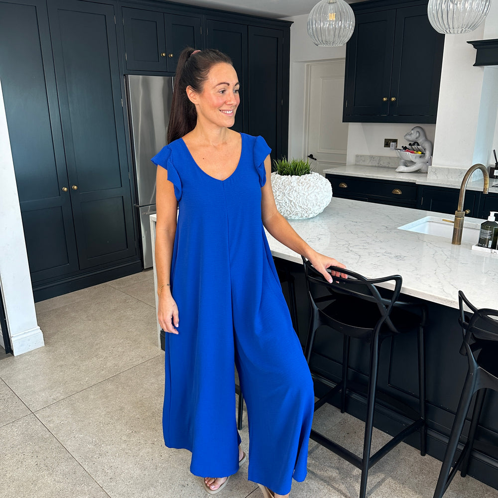 Blair Ruffle Jumpsuit - Blush Boutique Essex