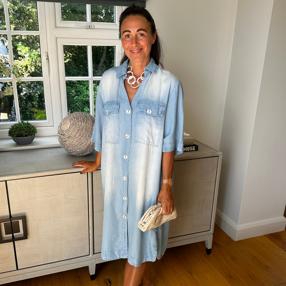 Charlotte Denim Dress - Blush Boutique Essex