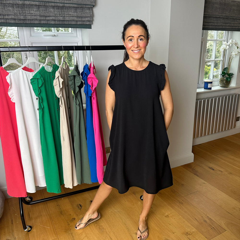 Bertie Button Dress - Blush Boutique Essex