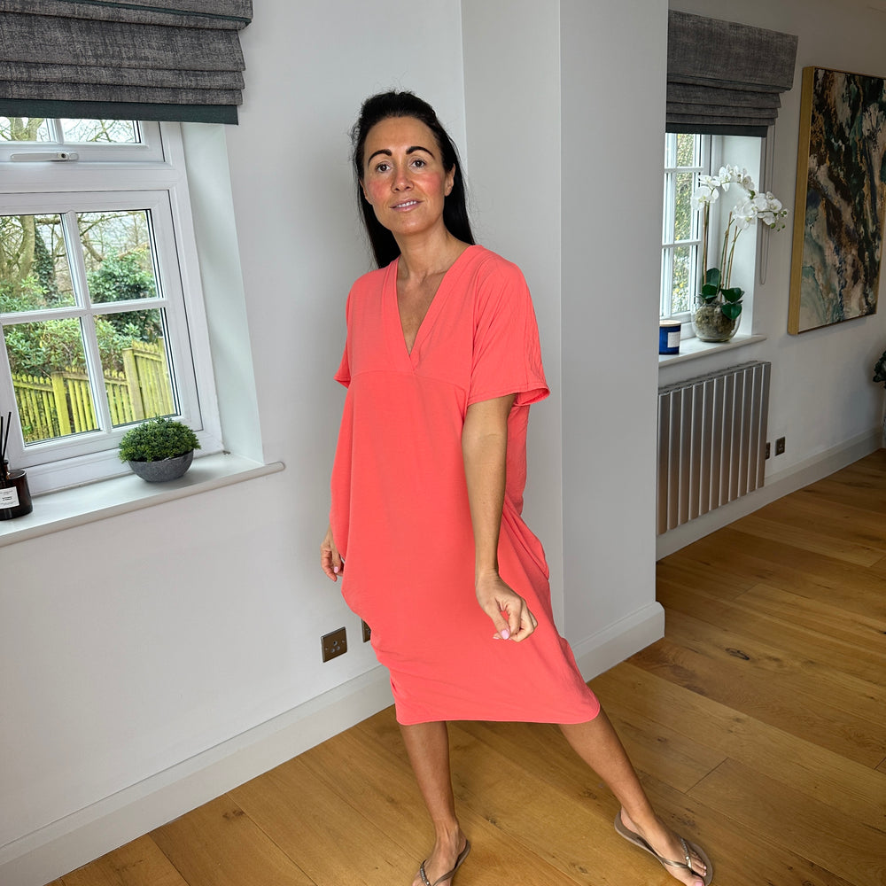 Faith V Neck Dress - Blush Boutique Essex