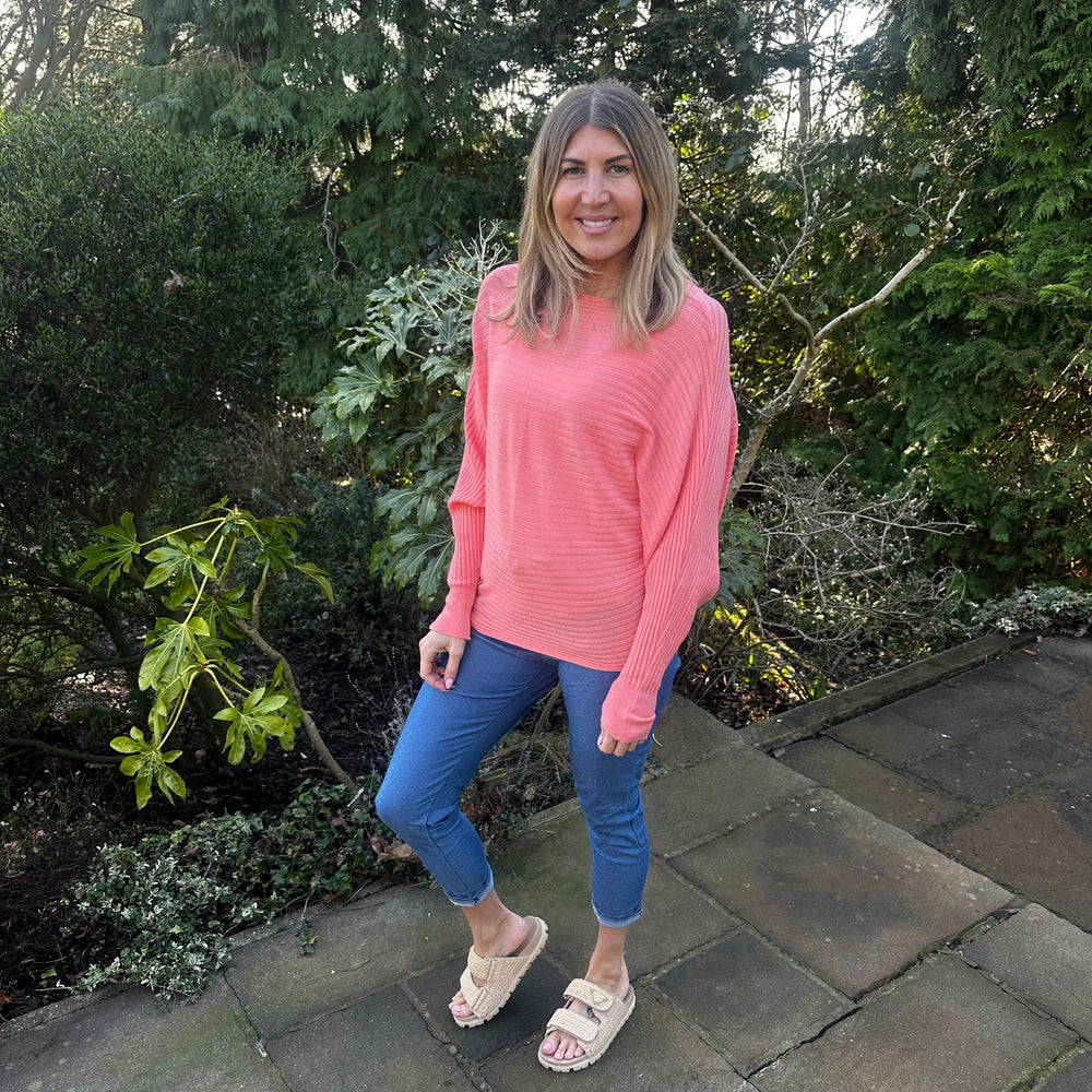Sammie Ribbed Jumper - Blush Boutique Essex