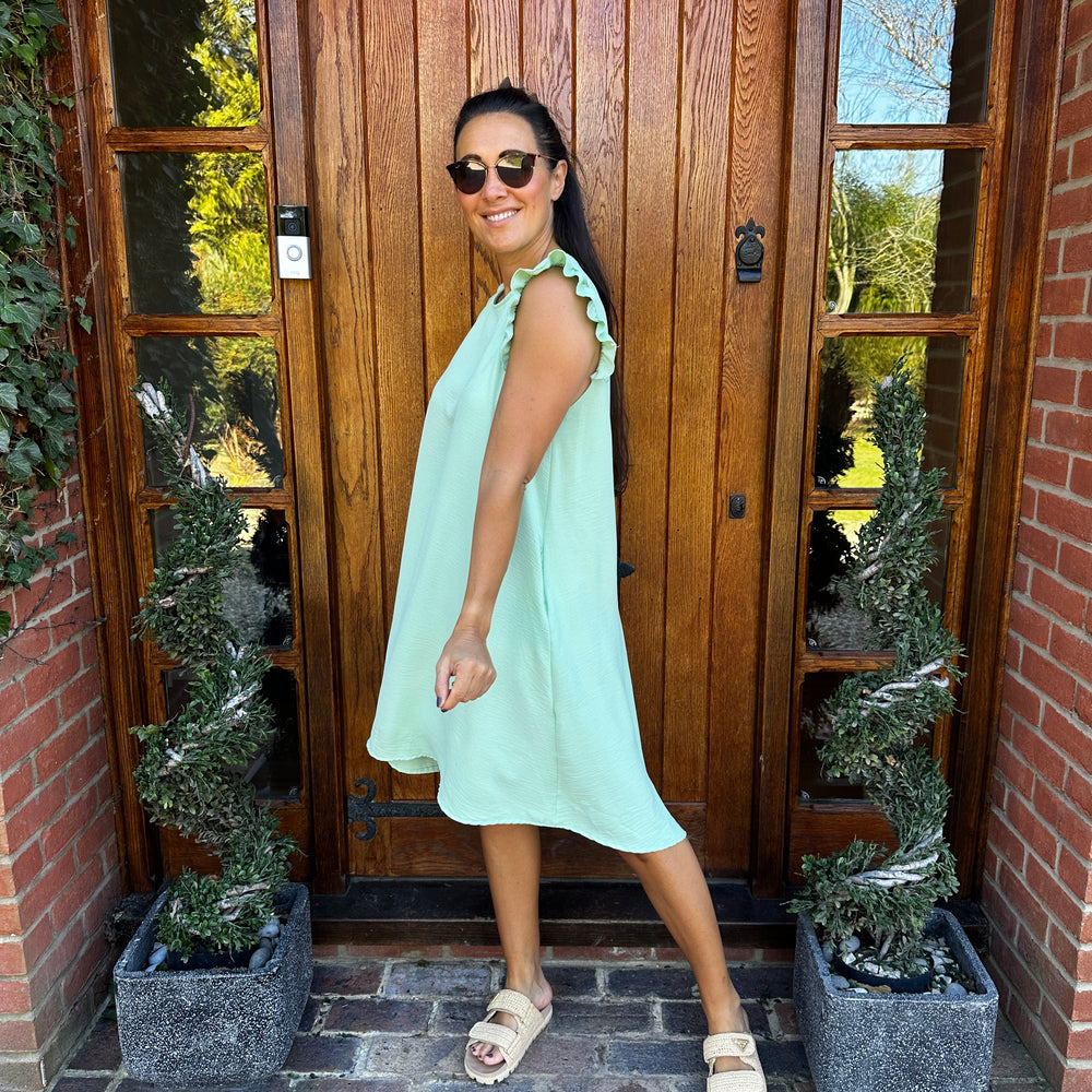 Bertie Button Dress - Blush Boutique Essex