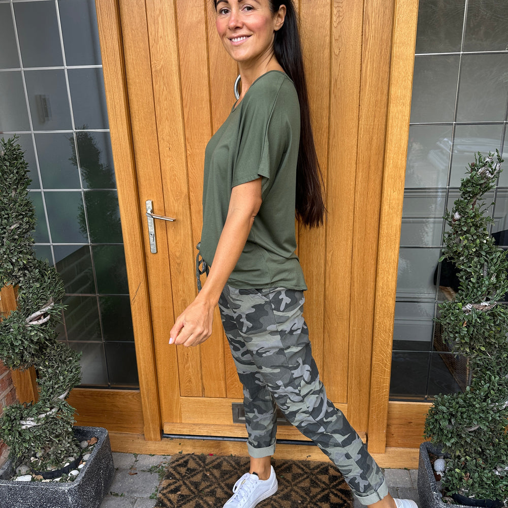 Carli Camo Magic Trousers - Blush Boutique Essex